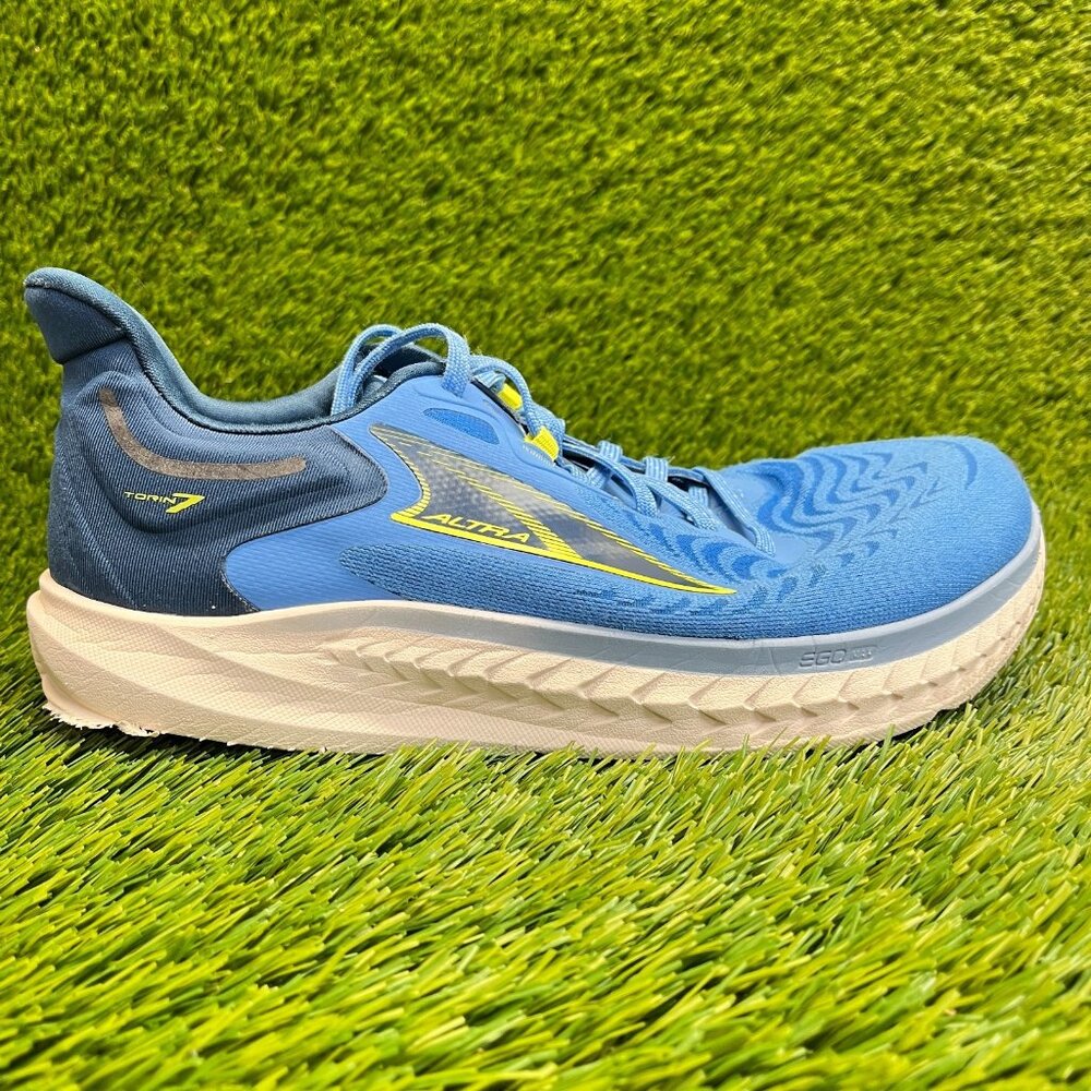 Altra Torin 7 Mens Size 8.5 Blue Yellow Walking Walking Running Shoes Sneakers